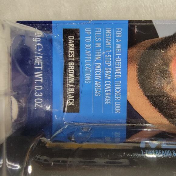 Just For Men 1-DAY Beard & Brow Color DARKEST BROWN/BLACK - Picture 5 of 5